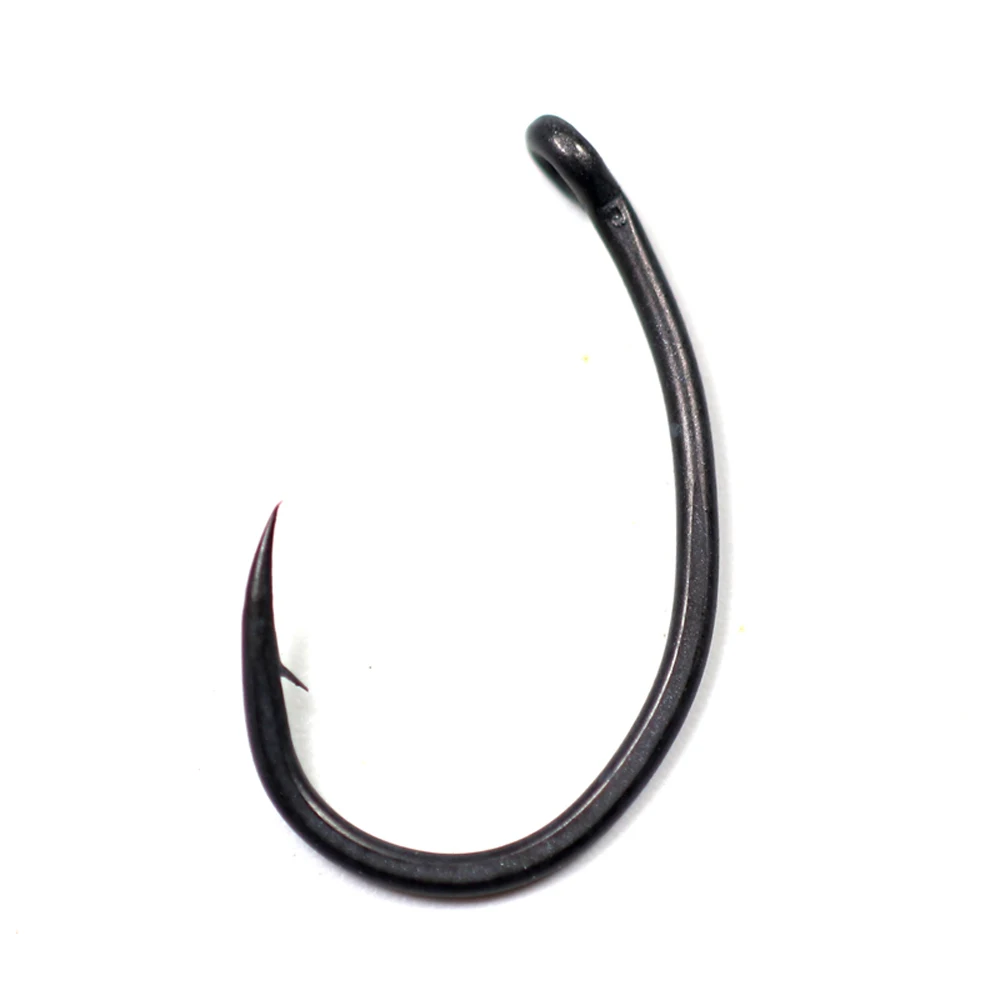 Bimoo 100pcs Coating Carp Hooks Yn High Carbon Steel Matt Black with Barb Size 2 4 6 8 10 Europe Japan Carp Fishing Hook - imagen 5
