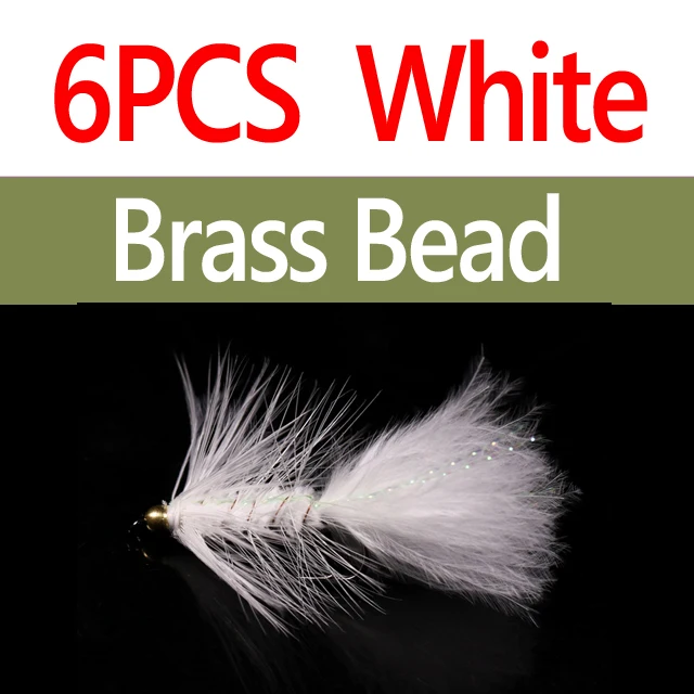 6pcs Brass Bd White