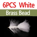 6pcs Brass Bd White