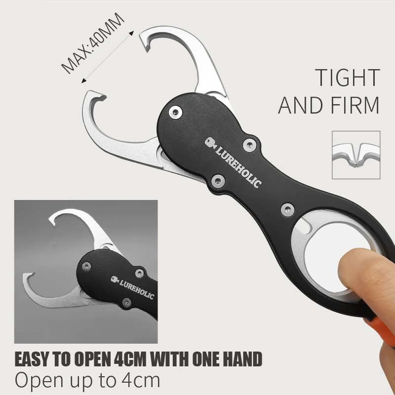 LUREHOLIC-Alicates de pesca de aleación de aluminio, juego de agarre, aparejos de pesca, gancho de engranaje, línea de corte de recuperación, anillo dividido, accesorios de pesca - imagen 4
