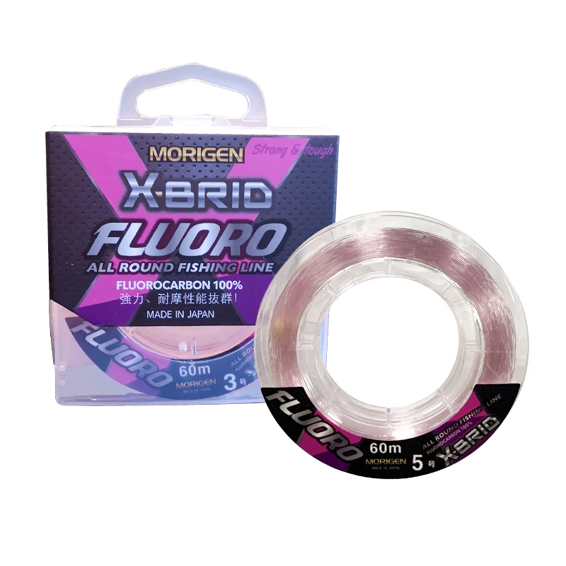 MORIGEN-líneas de fluorocarbono X-BRID, aparejos de Pesca de fibra de carbono para agua de mar, 0.212-0.384mm, 6.6LB-20LB, hechos en Japón - imagen 5