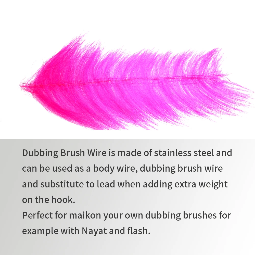 Wifreo Alambre de cepillo de doblaje, alambre inoxidable, cuerpo de atado de moscas ultrafino, hilo para atar moscas de Lucio - imagen 5