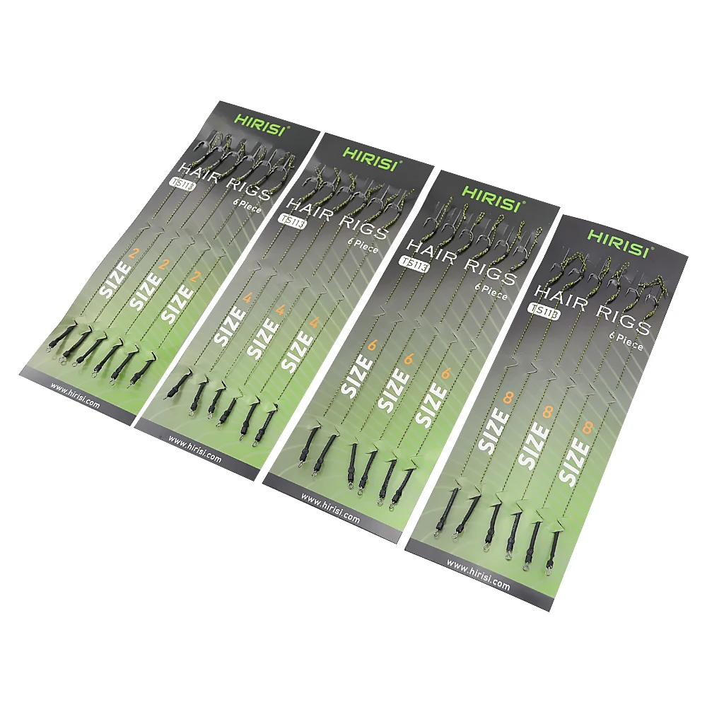 12 x aparejos terminales de aparejos atados con eslabones de anzuelo listos para pesca de carpa - imagen 2