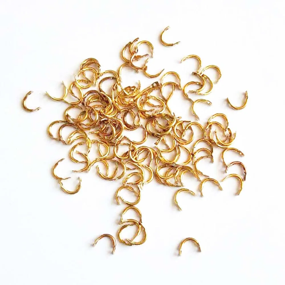 50-100pcs/lot Fishing U-ring 5 * 7mm silver rotating piece accessory DIY Fishing Lures Baits Easy Spin Spinner Folded Spoons - imagen 4