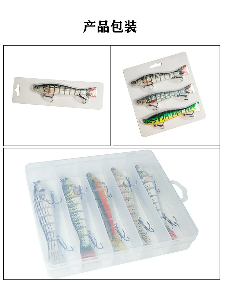 Goture, 10/14cm, 8 segmentos, Wobblers que se hunden, Señuelos de Pesca articulados, Crankbait Swimbait, cebo Artificial duro para aparejos de pesca - imagen 5