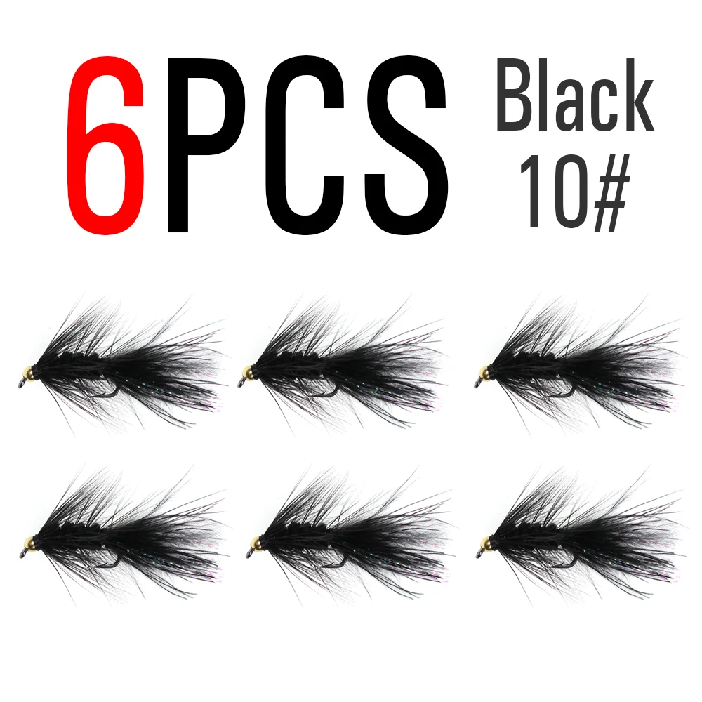 6pcs  Black