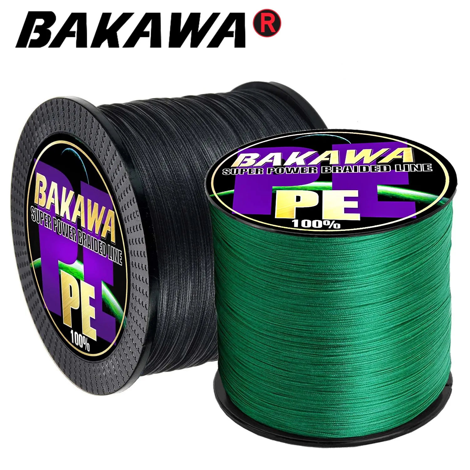 BAKAWA-sedal trenzado para Pesca, hilo multifilamento japonés para carpa, 100% PE, 300M, 500M, 1000M, 12LB-90L