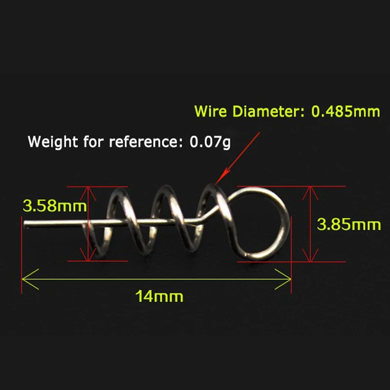 Wifreo-señuelo de pesca suave de 30 piezas, Conector de bloqueo de gancho de gusano, Pin de centrado, accesorios de resorte para pesca de lubina - imagen 3