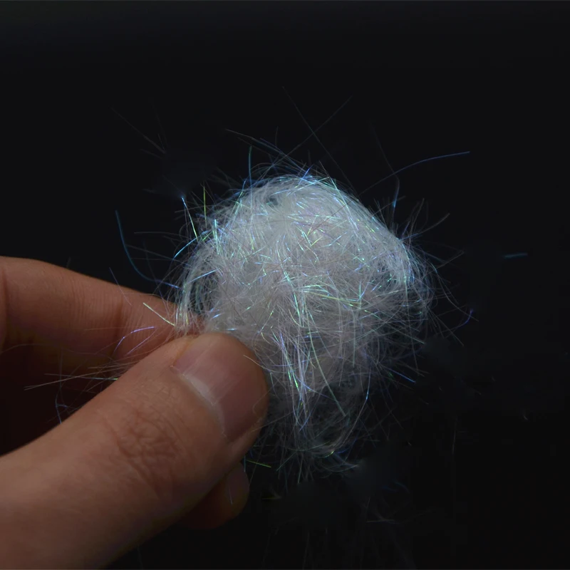 Dispensador de dobladillo de hielo para camarones Caddis, materiales de atado de moscas, Prisma nacarado sutiles y llamativos, fantástico todo alrededor, 3 bolsas - imagen 5