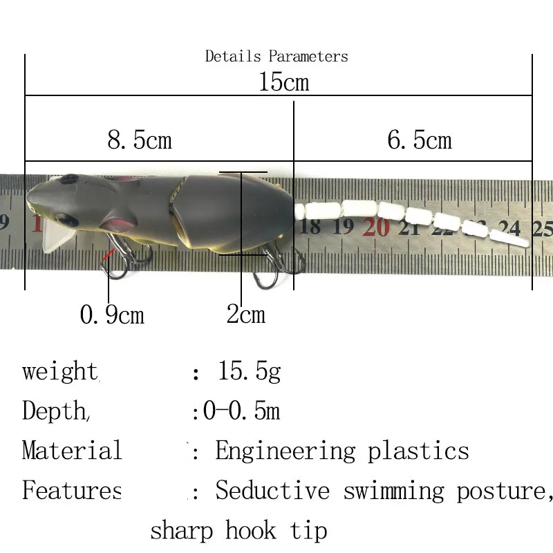 Señuelos de Pesca de pececillos, cebos Wobblers Isca Artificial, Pesca de lubina a rayas duras, 8,5 cm, 15,5g, 5 unids/lote - imagen 5