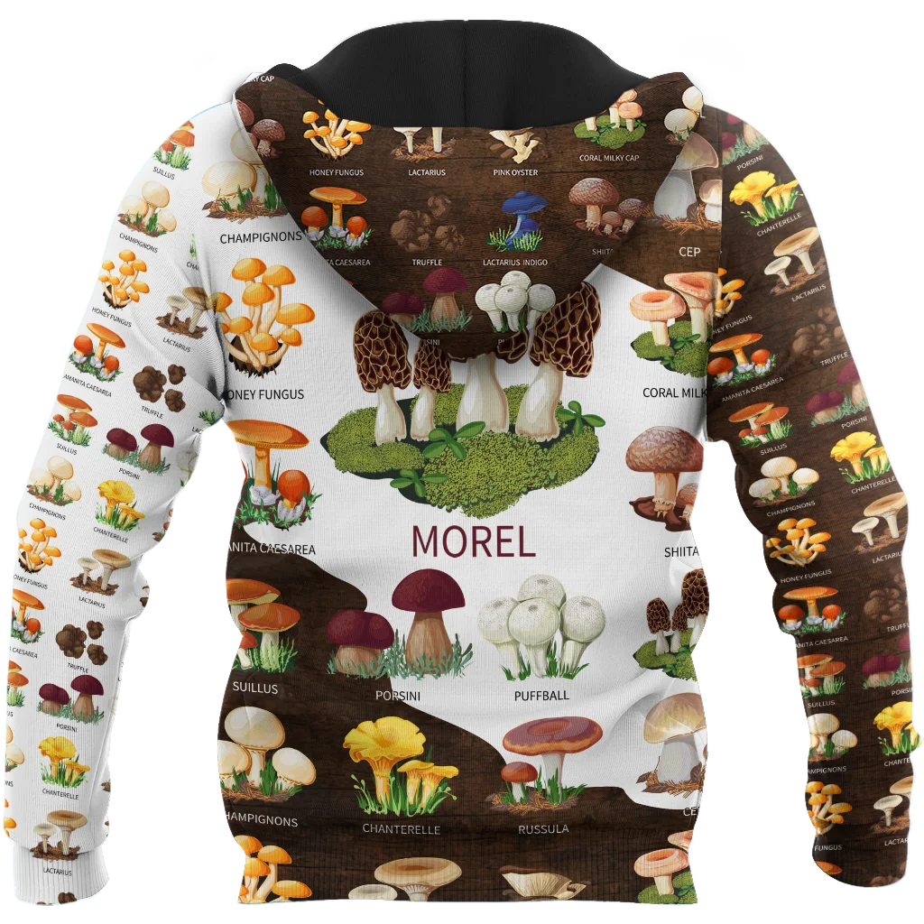 Sudadera con capucha de otoño para hombre con estampado 3D del mundo de caza de setas comestibles, ropa de calle Unisex, chaqueta informal con cremallera, jersey KJ551 - imagen 2