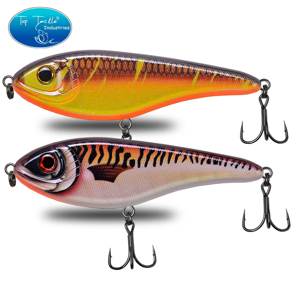 Señuelo de pesca con cebo de hundimiento lento fpor bass 150mm 81g Muskie Pike Big VIB señuelo de pesca duro CFLURE Jerk cebo anzuelos negros - imagen 3