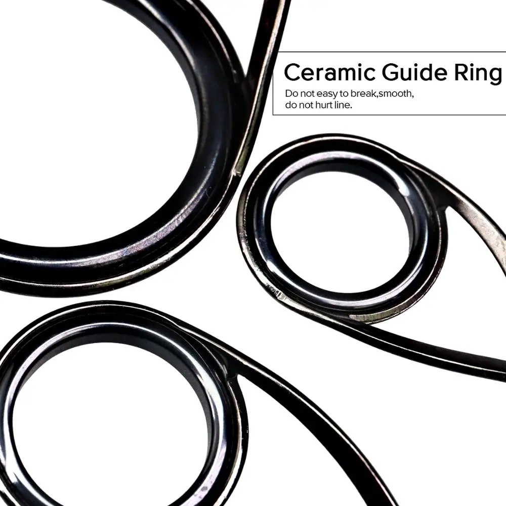 THKFISH 75 Uds Kit de anillos guía de cañas de pescar 4,17mm-24,5mm juego de anillos de cerámica guías de cañas de pescar Kits de reparación accesorios de pesca - imagen 3