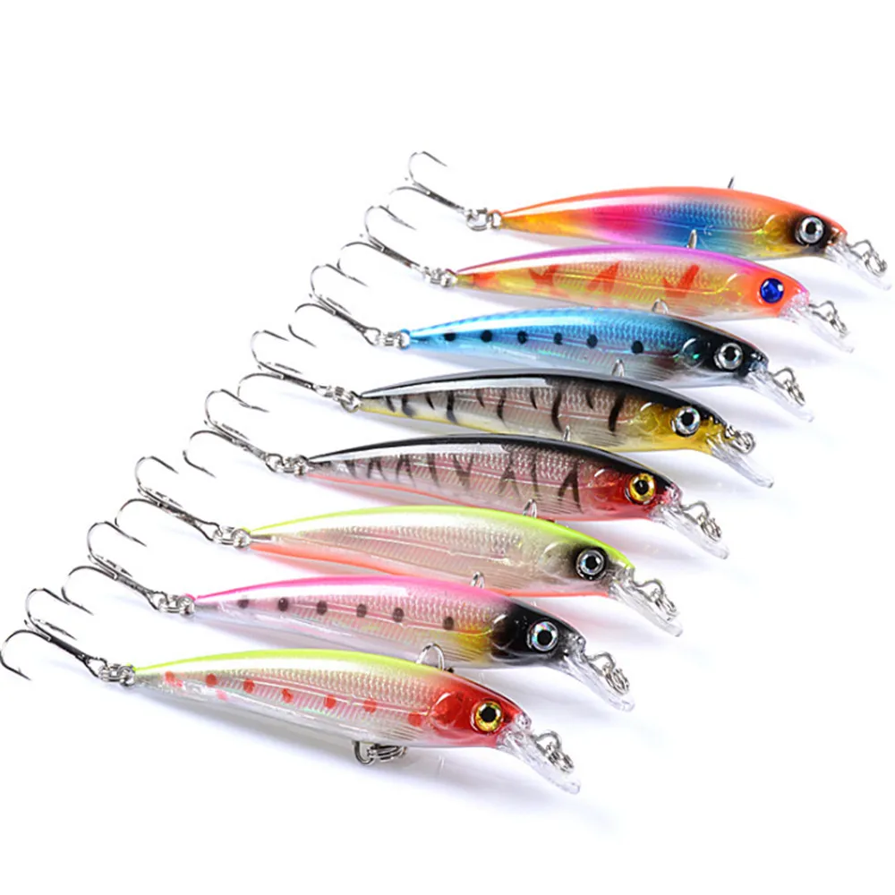Señuelo de Pesca de pececillos láser, 9cm, 7,3g, cebo Artificial duro flotante, ojos 3D, Wobbler Crankbait, cebos de plástico para Pesca de peces, 1 ud. - imagen 3
