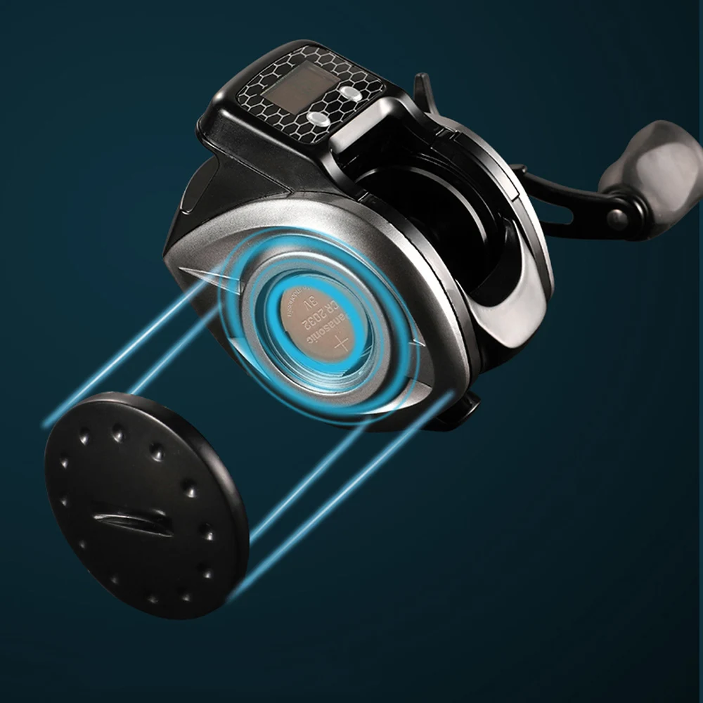 Carrete de pesca potente, 16 + 1 rodamientos de bolas, recargable, pantalla Digital, Carretes de Baitcasting, señuelo profesional, rueda de pesca giratoria - imagen 4