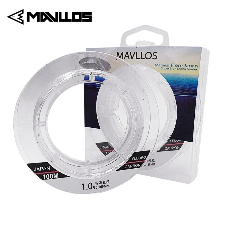 Mavllos-sedal de pesca de fluorocarbono de fregadero completo, 50m, 100m, 100% monofilamento, líneas de pesca de carpa, líder, línea de fibra de carbono japonesa - imagen 4