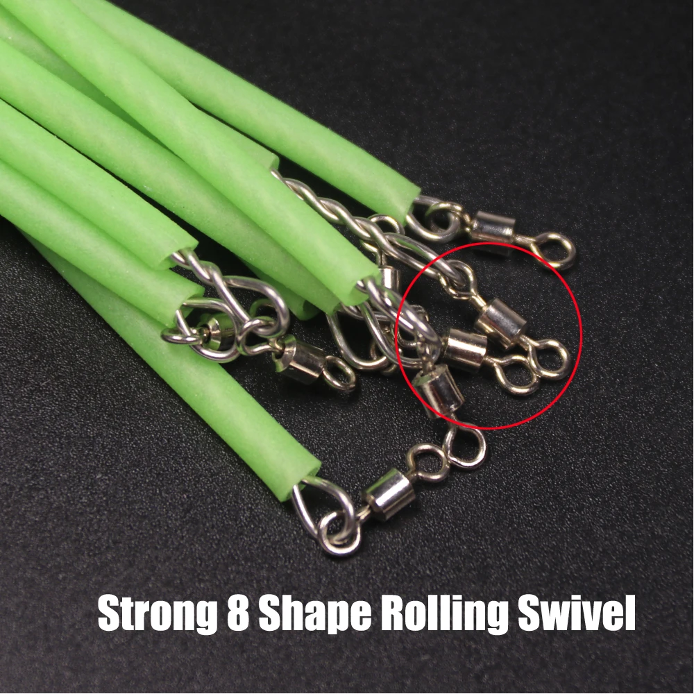 50 Uds. De brazo de equilibrio de alambre brillante en forma de T para pesca en agua salada con cuentas giratorias, aparejo de pesca, ramas, aparejo Terminal cuentagotas - imagen 5