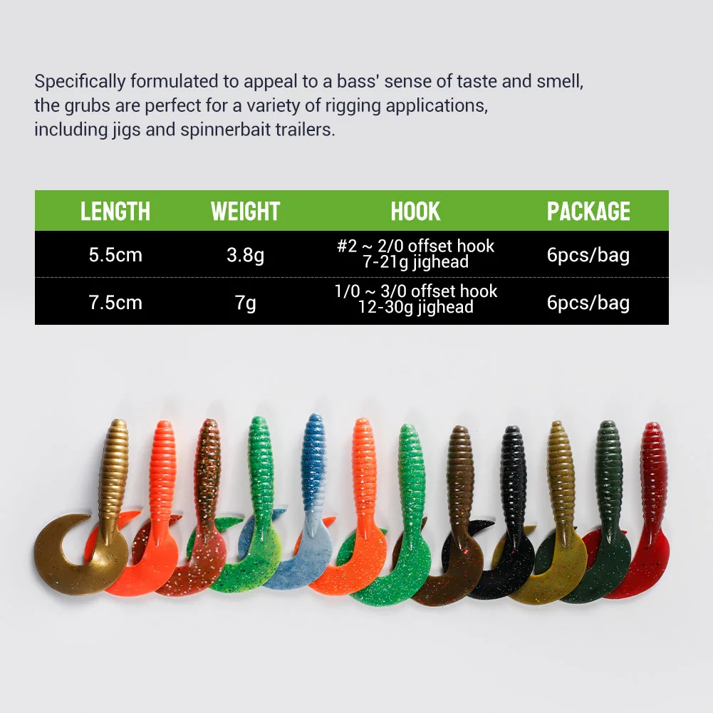 Señuelos de vinilo Bassland – Larva para lucio y jigging - imagen 2