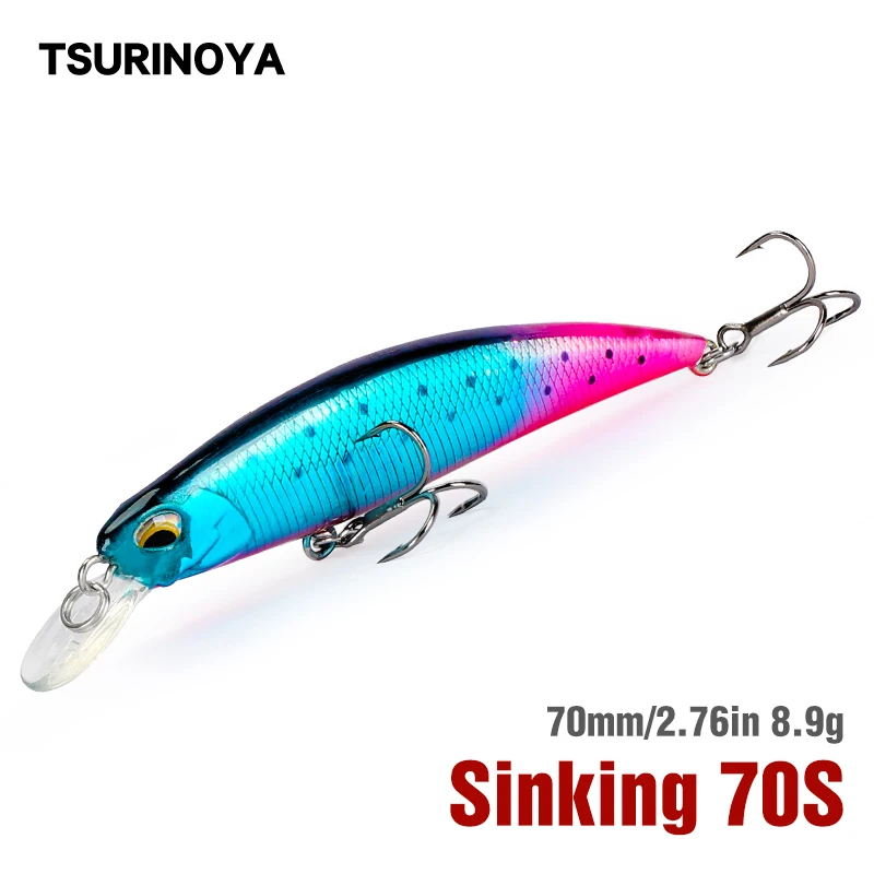 TSURINOYA-señuelo de pesca DW75, cebo duro de 70mm para pececillos de agua dulce, trucha, Swimbait, 12 unidades - imagen 5