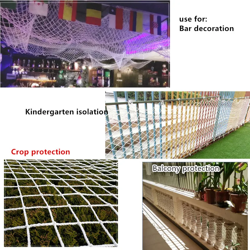 Red de pesca semiacabada, redes de cría, red de protección contra cultivos, aislamiento de balcón, red de nailon multifunción, red de mano - imagen 5