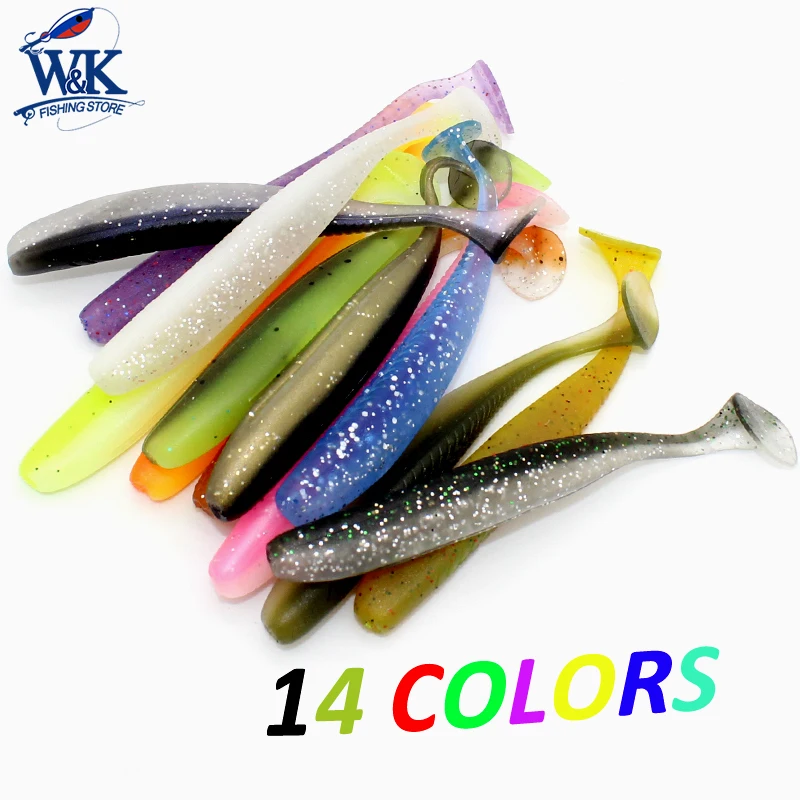 W & K Marca Señuelo Suave 9 cm 10 unids/bolsa Río Pesca Carnada Artificial de Silicona Cebo Walleye Zander Caliente # J1603-090 - imagen 3