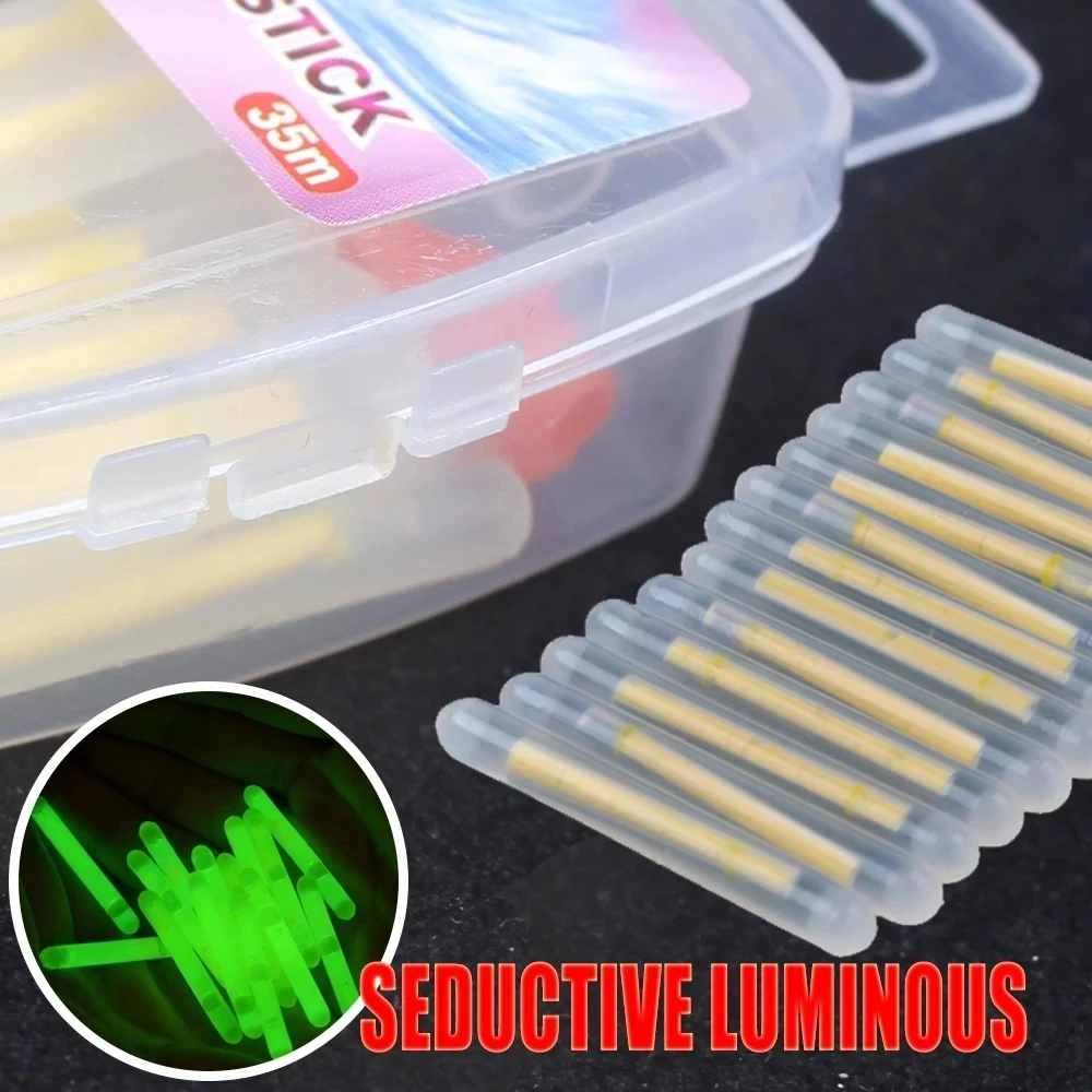 20/50 Uds flotador de pesca palo de luz fluorescente barra de luz flotador nocturno luz barra que brilla en la oscuridad lotes útiles aparejos de pesca - imagen 5