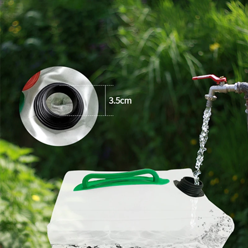 Bolsa de agua portátil plegable de gran capacidad para coche, bolsa de almacenamiento de agua para viaje al aire libre, acampada, para el hogar, 20 litros - imagen 5