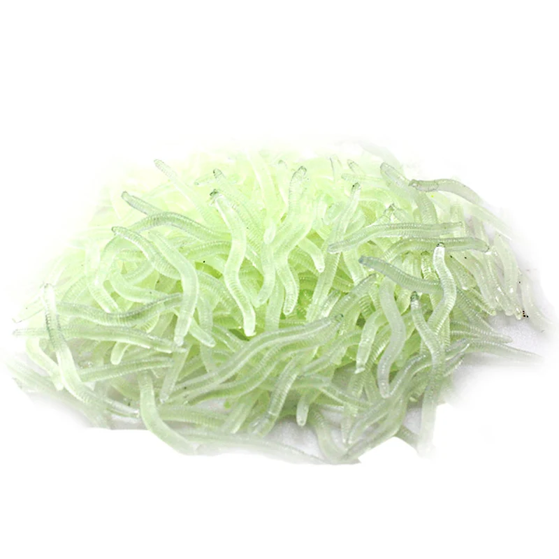 50 Uds. Señuelo de pesca, lombriz de tierra, olor a pescado, cebo suave de 3,7 cm, cebo falso de gusano de sangre artificial, cebo de gusano, pesca en mar, cebo de carpa cruciana