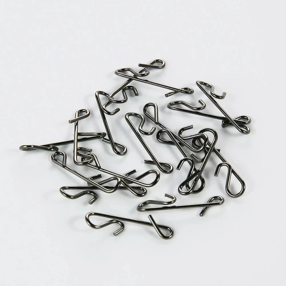 Conector de cable de línea de Pesca, conectores sin nudos trenzados, accesorio giratorio de barril de Pesca, herramienta de aparejos de Pesca, 50 unids/lote por paquete - imagen 2