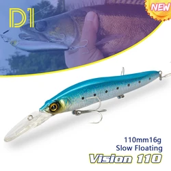 VISION ONETEN D1 Bass Jerkbait - Señuelo minnow 110mm 16g para lucio