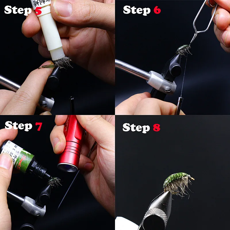 RoyalSissi-Juego de 160 Uds. De respaldos para atar moscas, scud gammarus, 4 tamaños surtidos, espalda para camarones, mosca de ninfa realista, materiales para atar moscas de piel fina - imagen 4