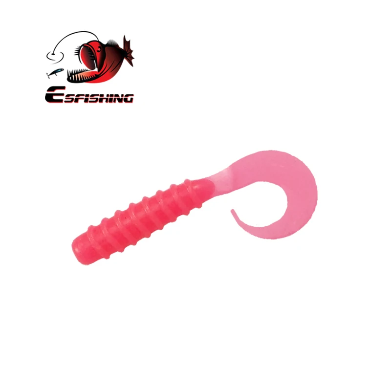 KESFISHING-cola de bobina de 2,5 ", gusano Grub, inyecte aroma y sales Isca, cebo Artificial suave para todos los peces, accesorios de Pesca - imagen 3