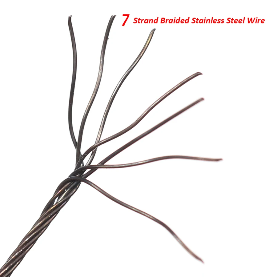 5 carretes de 7 hebras de alambre trenzado de acero inoxidable, hilo de pesca recubierto, traza, Material de aparejo para pesca en agua salada - imagen 3
