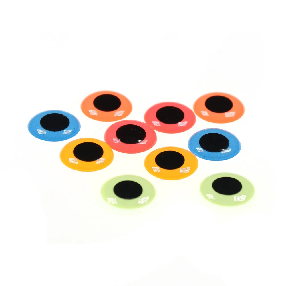 Bimoo-señuelo de pesca 3D, ojo de pez epoxi, luminoso, Streamer, plantilla de cebo, ojos artesanales con pegamento trasero, 500 Uds. - imagen 3