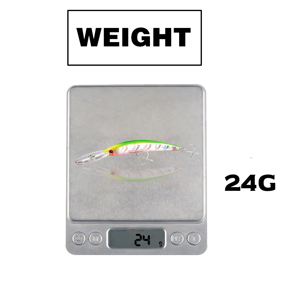 Señuelo de plástico duro para pesca de pececillos, cebo Artificial grande de 24g/17cm, accesorios para lubina, Lucio, Carpa, 1 unidad - imagen 5