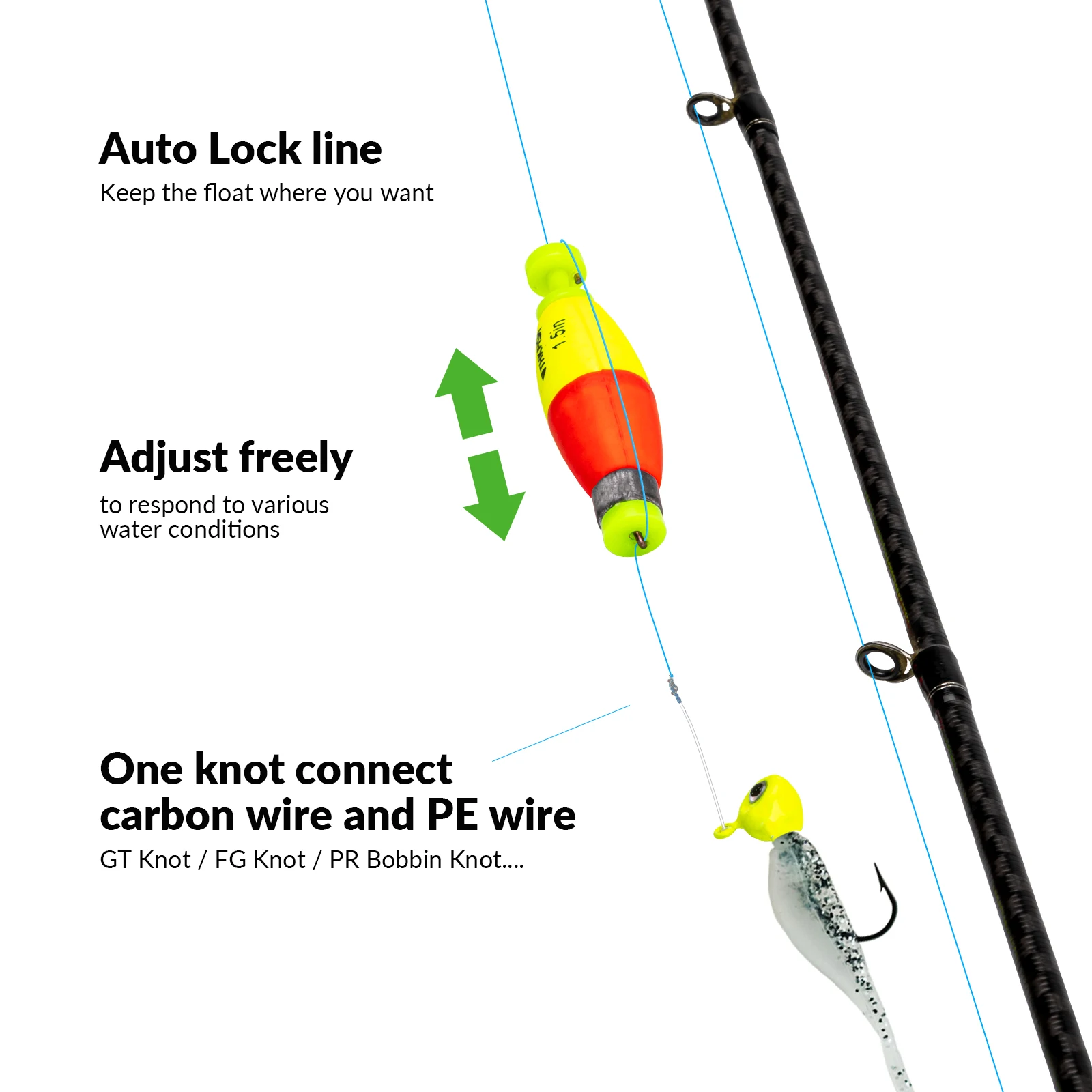 THKFISH 2 uds flotador de pesca Bobber 1,5 pulgadas 2,5 pulgadas 3 pulgadas espuma EVA resbaladiza Bobbers forma de cigarro flotadores de pesca de mar boyas de agua dulce