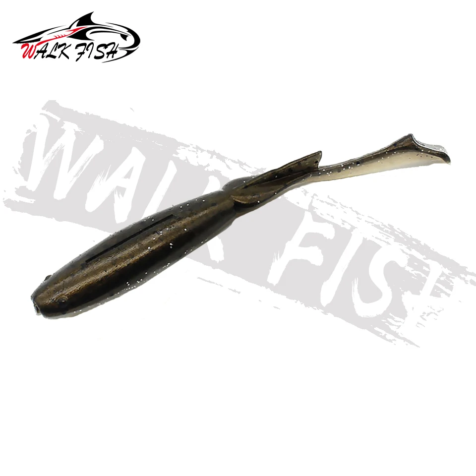 WALK FISH-Señuelos de pesca blandos, 8cm, 12cm, Swimbait, aparejos de pesca de bagre, Wobblers para Lucio y lubina, cebo de goma Softbaits - imagen 3