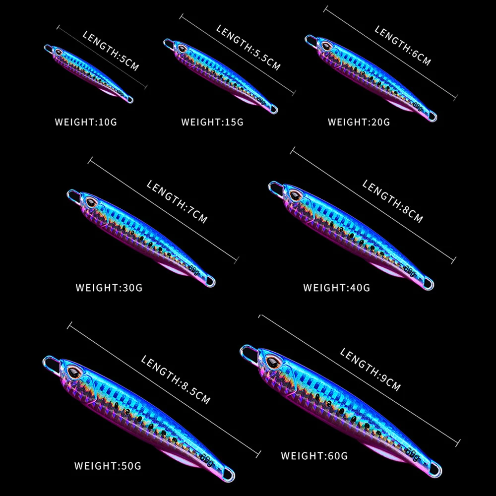Nuevo señuelo de pesca con plantilla de Metal, accesorios de cebo Artificial duro, pesas de 10-60g, barco de mar lento, señuelos de hundimiento de invierno, Whopper Pike Fish - imagen 3