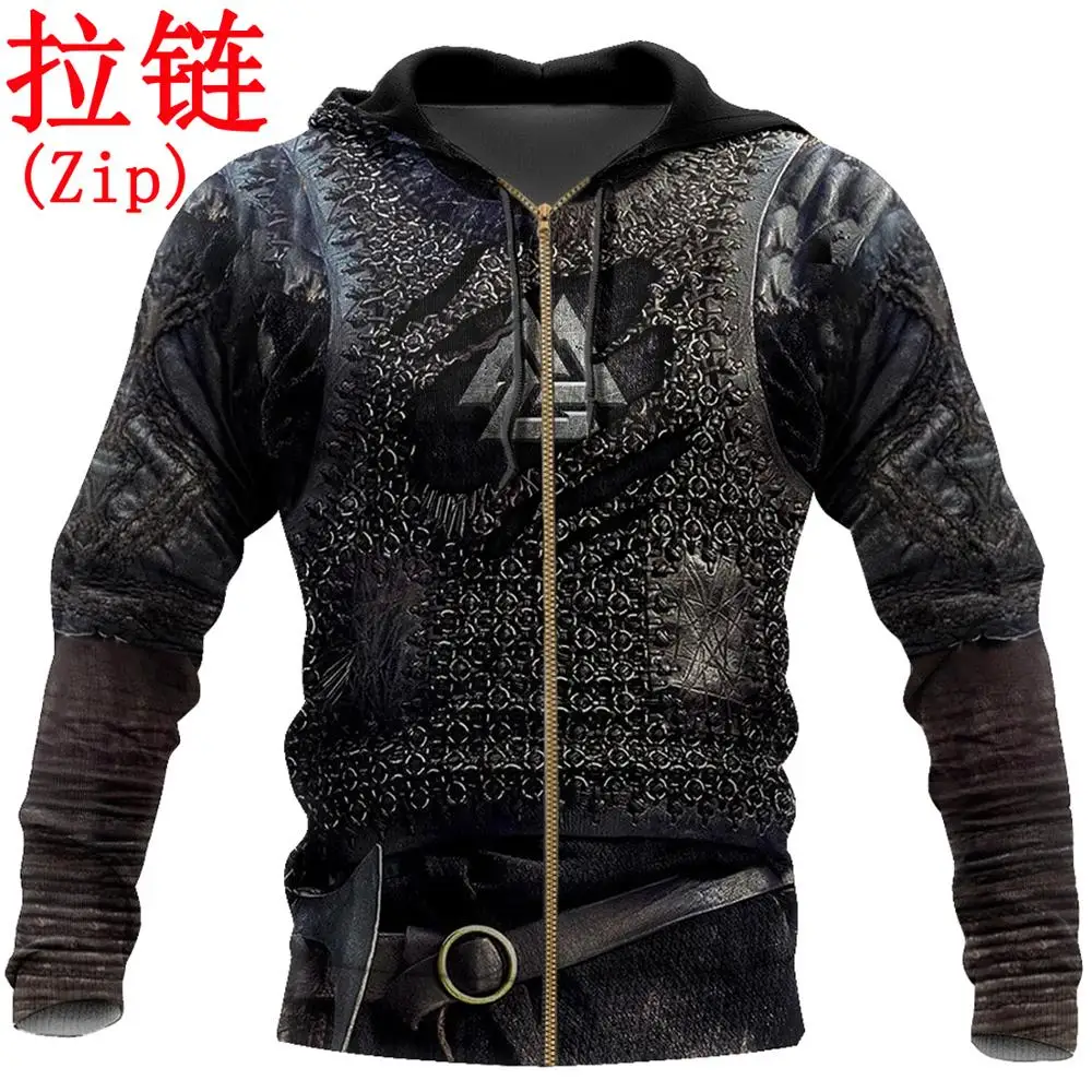 Valknut WJ003 Sudadera de pesca 3D con capucha estilo Harajuku - imagen 3