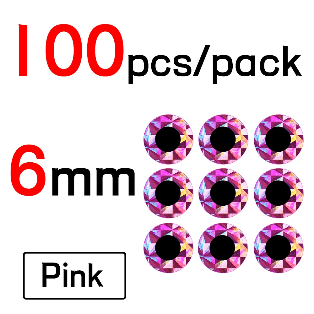 6mm Pink 100pcs