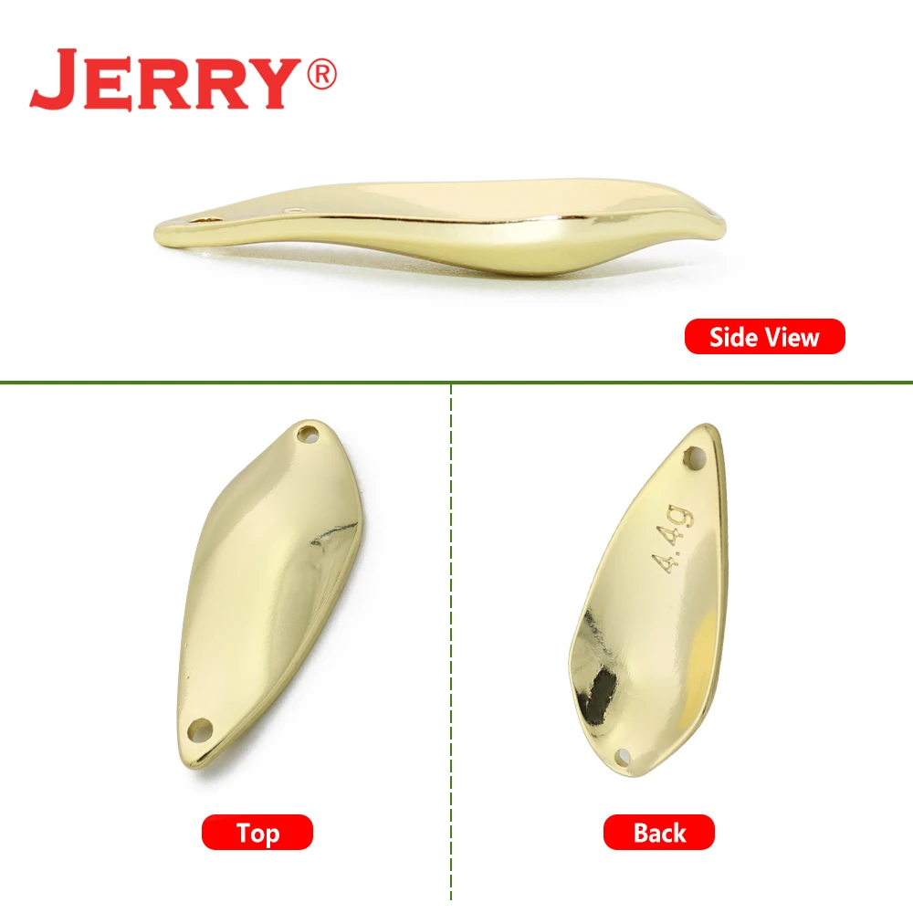 Jerry Ares área trucha cuchara en blanco señuelos sin pintar lubina Micro Metal brillo Trolling Spinner cebo 4,4g corriente aparejos de pesca en roca - imagen 2