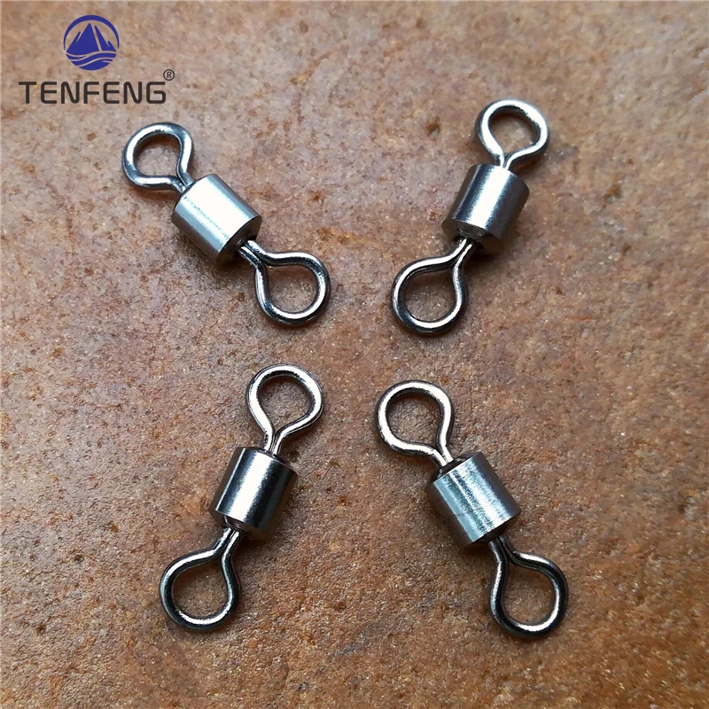 Nuevo 50 Uds. Rodamiento de barril de Pesca giratorio anillo sólido accesorios de aparejos de Pesca herramienta de Pesca Snap Link Peche - imagen 4