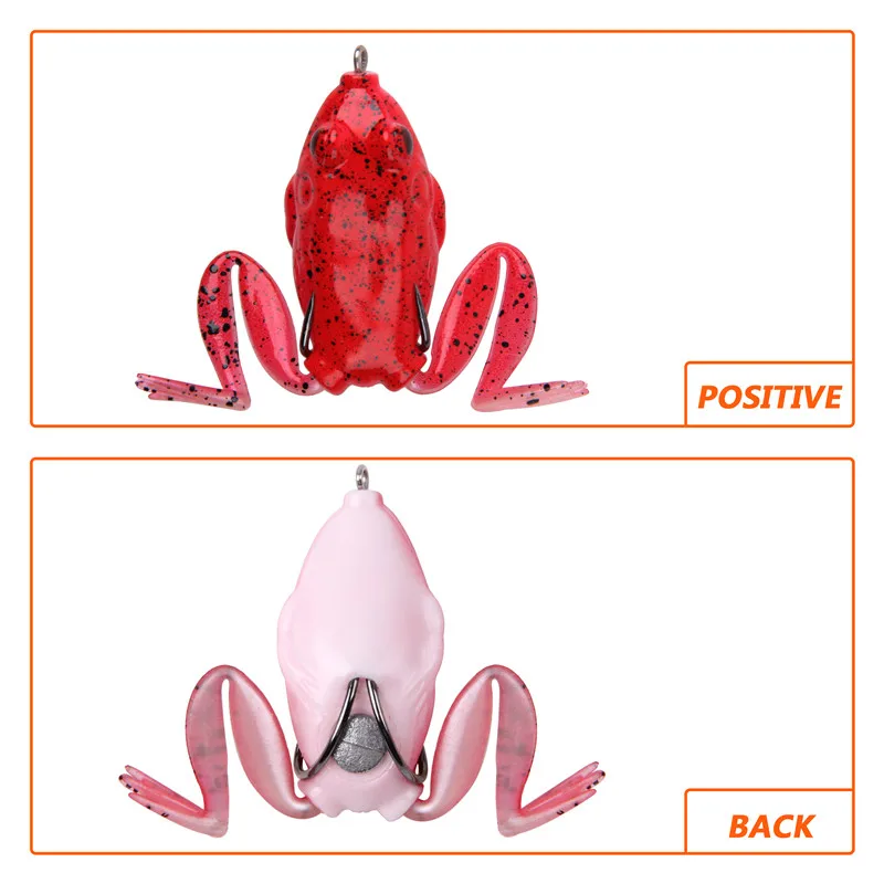 Señuelos de Pesca de rana blanda, cebos artificiales de silicona para pesca de trucha y lubina, 16,4g, 5 unids/caja - imagen 5