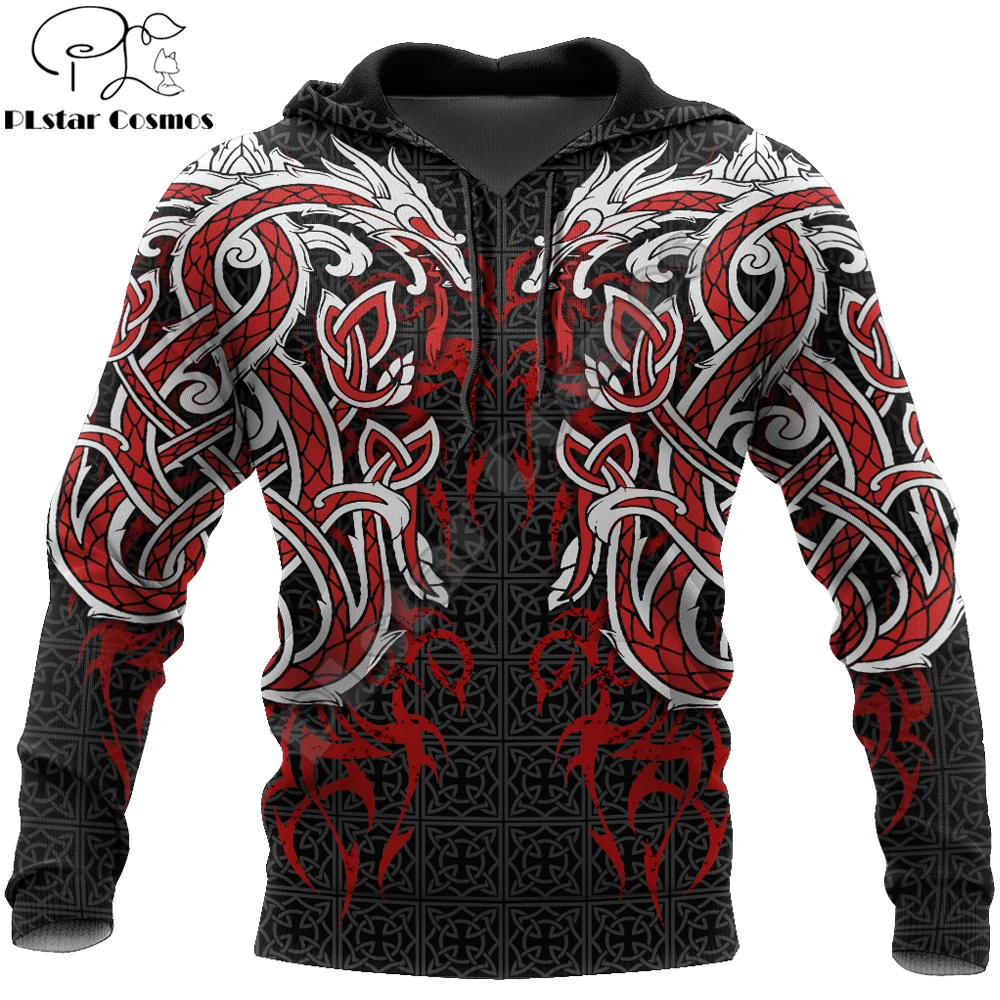 Hermoso tatuaje de dragón arte 3D impreso hombres Sudadera con capucha Otoño e Invierno sudadera Unisex jersey con cremallera ropa de calle Casual KJ428