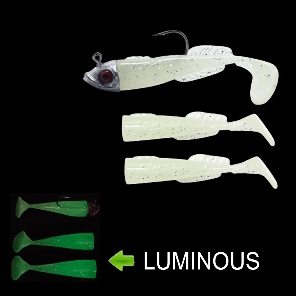 WALK FISH-Señuelos de Pesca de silicona, cabeza de plomo, 5,6 cm, 7,6g - imagen 2