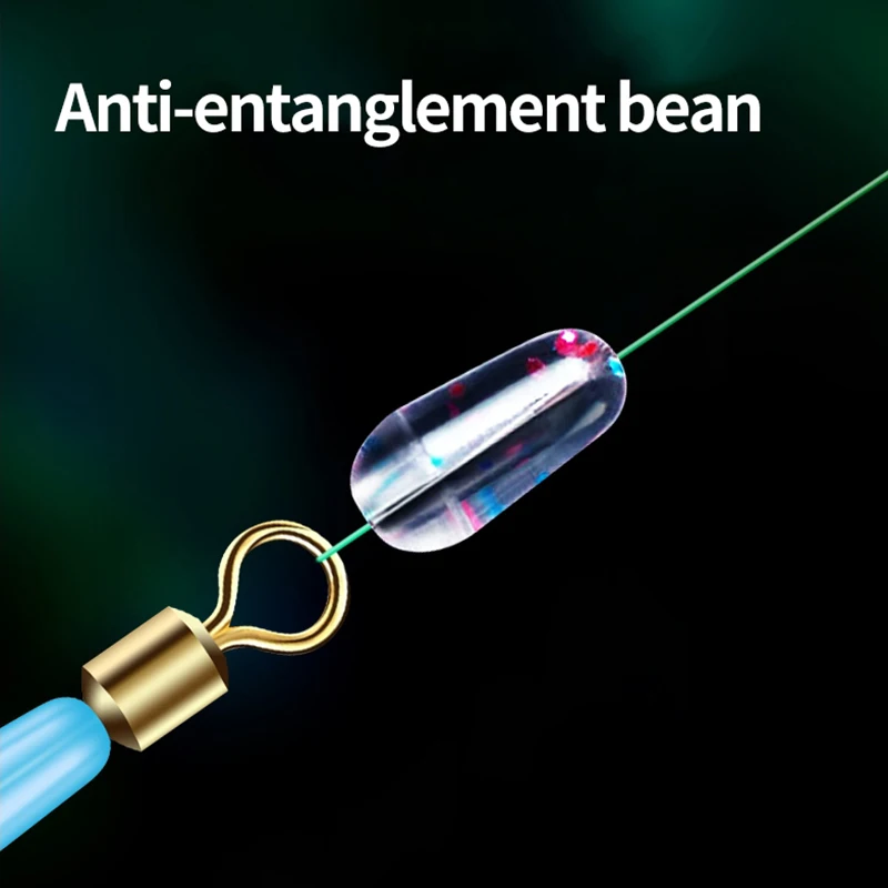 Flotador de pesca transparente, tapón de goma, conector de frijol espacial, accesorios de aparejos de línea de pesca de competición, X431G - imagen 5