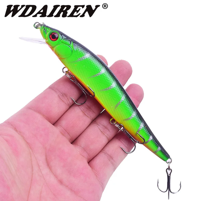 Señuelo de Pesca flotante, Wobbler, duro, 13,5g, 22,5g, aparejos Crankbait con anzuelos triples, carpa, Lucio, Pesca Swimbait, 1 ud. - imagen 4