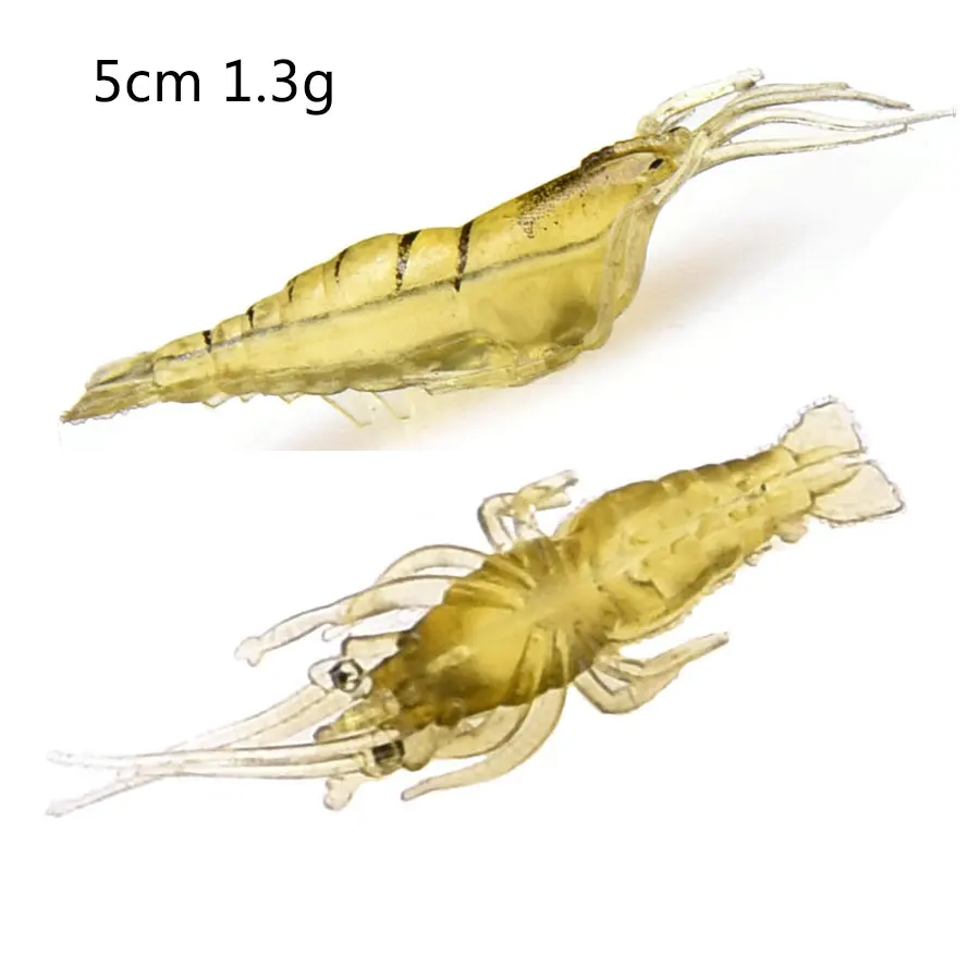 JYJ 5cm 7cm 9cm todo tipo de tamaños plástico de silicona suave pesca camarones señuelo de gambas cebo para wobblers pesca isca - imagen 3