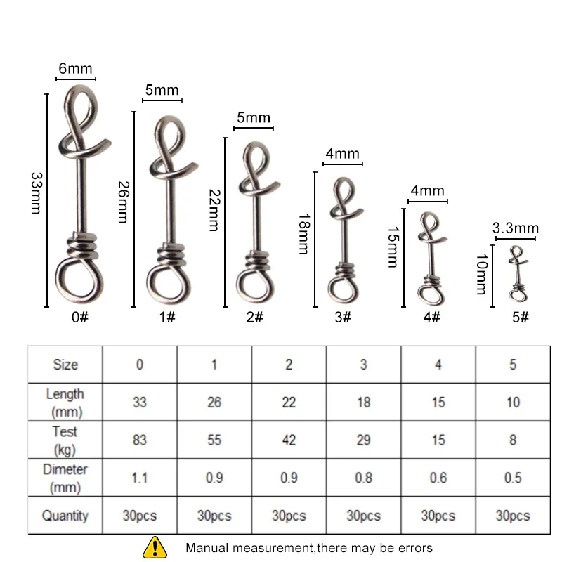 ESFISHING 30 Uds bloqueo rápido Snap Pesca conector anzuelo señuelo aparejos Pesca accesorios de Pesca - imagen 3