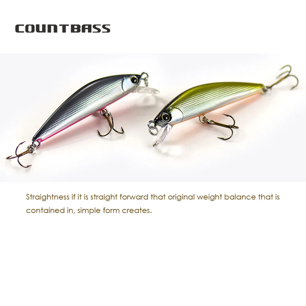 COUNTBASS-cebos duros para pececillos que se hunden, 63mm, 7,6g, Wobblers para trucha, lubina negra, perca, señuelo de pescador Leurre, Stickbait - imagen 5